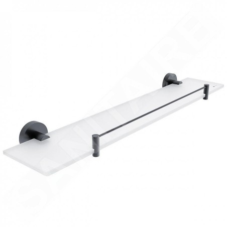 Nimco Unix - Étagère, 60 cm, verre dépoli/noir mat UNC 13091BX-60-90