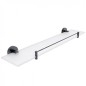 Nimco Unix - Étagère, 60 cm, verre dépoli/noir mat UNC 13091BX-60-90