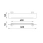 Nimco Unix - Étagère, 60 cm, verre dépoli/noir mat UNC 13091BX-60-90