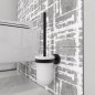 Nimco Unix - Brosse WC avec support mural, céramique/noir mat UNC 13094KU-90
