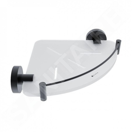 Nimco Unix - Tablette d'angle, plexiglas/noir mat UNC X208-X-90