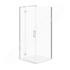 Cersanit Jota - Cabine de douche 90x90 cm, gauche, chrome/verre clair S160-001