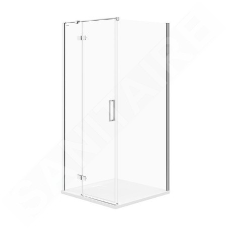 Cersanit Jota - Cabine de douche 90x90 cm, gauche, chrome/verre clair S160-001