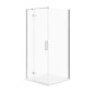 Cersanit Jota - Cabine de douche 90x90 cm, gauche, chrome/verre clair S160-001