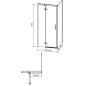 Cersanit Jota - Cabine de douche 90x90 cm, gauche, chrome/verre clair S160-001