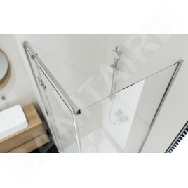 Cersanit Jota - Cabine de douche 90x90 cm, gauche, chrome/verre clair S160-001