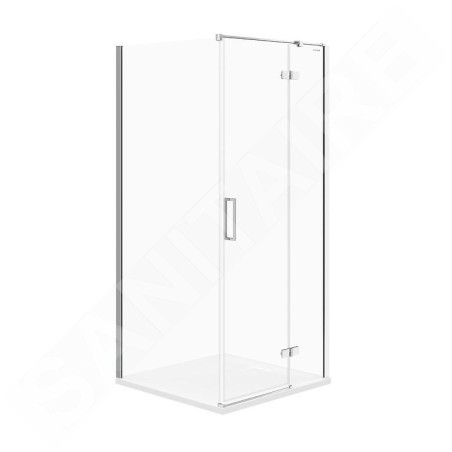 Cersanit Jota - Cabine de douche 90x90 cm, droite, chrome/verre clair S160-002