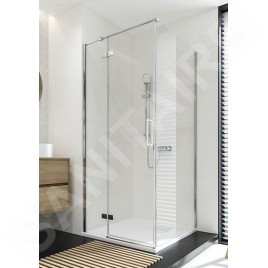 Cersanit Jota - Cabine de douche 90x90 cm, droite, chrome/verre clair S160-002