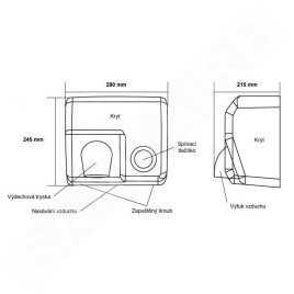 Jet Dryer Sèche-mains - Sèche-mains Jet Dryer Button, inox 8596220009272