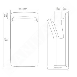 ffuuss one - Sèche-mains, blanc/blanc HD1.06.2.000.1