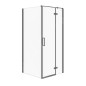 Cersanit Jota - Cabine de douche 90x90 cm, droite, noir/verre clair S160-004