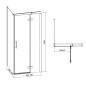 Cersanit Jota - Cabine de douche 90x90 cm, droite, noir/verre clair S160-004