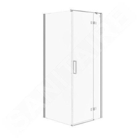Cersanit Jota - Cabine de douche 80x80 cm, droite, chrome/verre clair S160-006