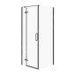 Cersanit Jota - Cabine de douche 80x80 cm, gauche, noir/verre clair S160-007