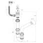 Aqualine Céramique - Vidoir suspendu 550x340 mm, plastique/blanc PI5055