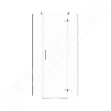 Cersanit Jota - Cabine de douche 80x80 cm, droite, chrome/verre clair S160-009