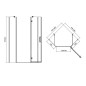 Cersanit Jota - Cabine de douche 80x80 cm, droite, chrome/verre clair S160-009