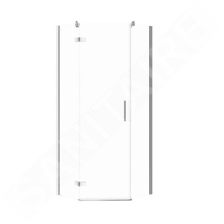 Cersanit Jota - Cabine de douche 80x80 cm, gauche, chrome/verre clair S160-010