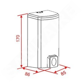 Novaservis Programme d'hygiène - Distributeur de savon liquide, 500 ml, transparent 69086,P