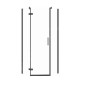 Cersanit Jota - Cabine de douche 80x80 cm, gauche, noir/verre clair S160-012