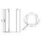 Cersanit Jota - Cabine de douche 80x80 cm, gauche, noir/verre clair S160-012