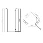 Cersanit Jota - Cabine de douche 90x90 cm, droite, chrome/verre clair S160-013