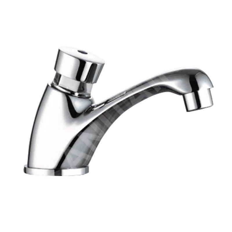 Aqualine Vannes - Robinet de lavabo à fermeture automatique, chromé ZY12053 Aqualine Vannes - Robinet de lavabo à fermeture automatique, chromé ZY12053