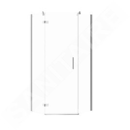 Cersanit Jota - Cabine de douche 90x90 cm, gauche, chrome/verre clair S160-014