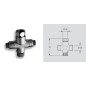 Sapho Accessoires - Régulateur de température soupapes de support 1/2", chrome AT95051