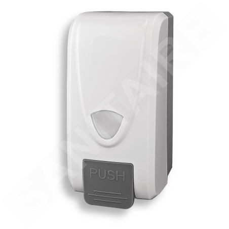Novaservis Programme d'hygiène - Distributeur de savon liquide, 1000 ml, blanc/gris 69083,1