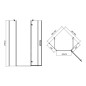 Cersanit Jota - Cabine de douche 90x90 cm, droite, noir/verre clair S160-015