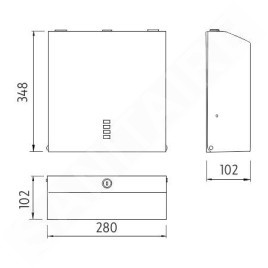 Nimco Autres - Distributeur de serviettes en papier, inox brossé HPM 27080-10
