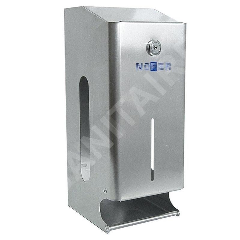 Sapho Série Hôtel - Distributeur pour 2 rouleaux de papier hygiénique, inox 05101.B