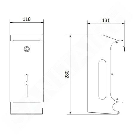 Sapho Série Hôtel - Distributeur pour 2 rouleaux de papier hygiénique, inox 05101.B