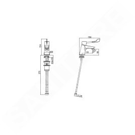 Sapho Robinetterie - Mitigeur de lavabo pour personnes à mobilité réduite, chrome LE002