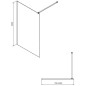 Cersanit Mille - Paroi de douche Walk-In, 100x200 cm, chrome/verre clair S161-001