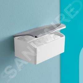 Keuco Elegance - Distributeur de lingettes humides, blanc/chrome 11667013000