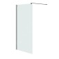 Cersanit Mille - Paroi de douche Walk-In, 100x200 cm, noir/verre clair S161-003