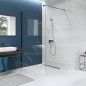 Cersanit Mille - Paroi de douche Walk-In, 100x200 cm, noir/verre clair S161-003