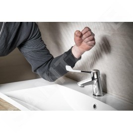 Sapho Robinetterie - Mitigeur de lavabo pour personnes à mobilité réduite, chrome LE002