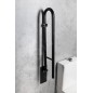 Sapho Équipement de salle de bain - Poignée pliante 81 cm, noire XH518B