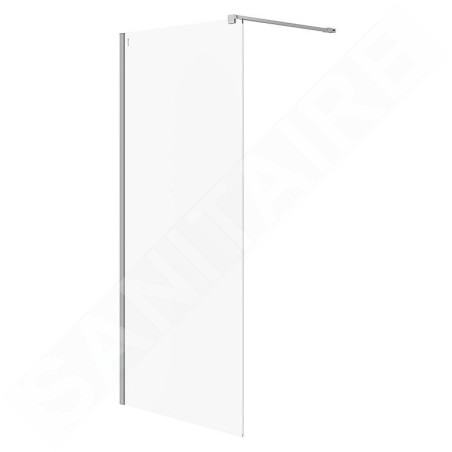 Cersanit Mille - Paroi de douche Walk-In, 90x200 cm, chrome/verre clair S161-006