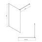 Cersanit Mille - Paroi de douche Walk-In, 90x200 cm, chrome/verre clair S161-006