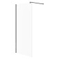Cersanit Mille - Paroi de douche Walk-In, 90x200 cm, noir/verre clair S161-008