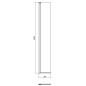 Cersanit Mille - Paroi latérale mobile pour Walk-In, 34x200 cm, chrome/verre clair S161-009 Cersanit Mille - Paroi latérale mobile pour Walk-In, 34x200 cm, chrome/verre clair S161-009