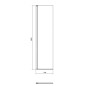 Cersanit Mille - Paroi latérale mobile pour Walk-In, 54x200 cm, chrome/verre clair S161-010 Cersanit Mille - Paroi latérale mobile pour Walk-In, 54x200 cm, chrome/verre clair S161-010