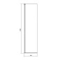 Cersanit Mille - Paroi latérale mobile pour Walk-In, 54x200 cm, noir/verre clair S161-012 Cersanit Mille - Paroi latérale mobile pour Walk-In, 54x200 cm, noir/verre clair S161-012