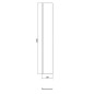 Cersanit Mille - Paroi latérale fixe pour Walk-In, 30x200 cm, chrome/verre clair S161-013 Cersanit Mille - Paroi latérale fixe pour Walk-In, 30x200 cm, chrome/verre clair S161-013