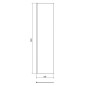 Cersanit Mille - Paroi latérale fixe pour Walk-In, 50x200 cm, chrome/verre clair S161-014 Cersanit Mille - Paroi latérale fixe pour Walk-In, 50x200 cm, chrome/verre clair S161-014