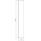 Cersanit Mille - Paroi latérale fixe pour Walk-In, 30x200 cm, noir/verre clair S161-015 Cersanit Mille - Paroi latérale fixe pour Walk-In, 30x200 cm, noir/verre clair S161-015